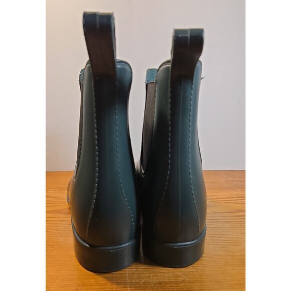 J CREW Mercantile Chelsea Womens 10 Green Rain Boots Ankle Waterproof - Picture 4 of 7
